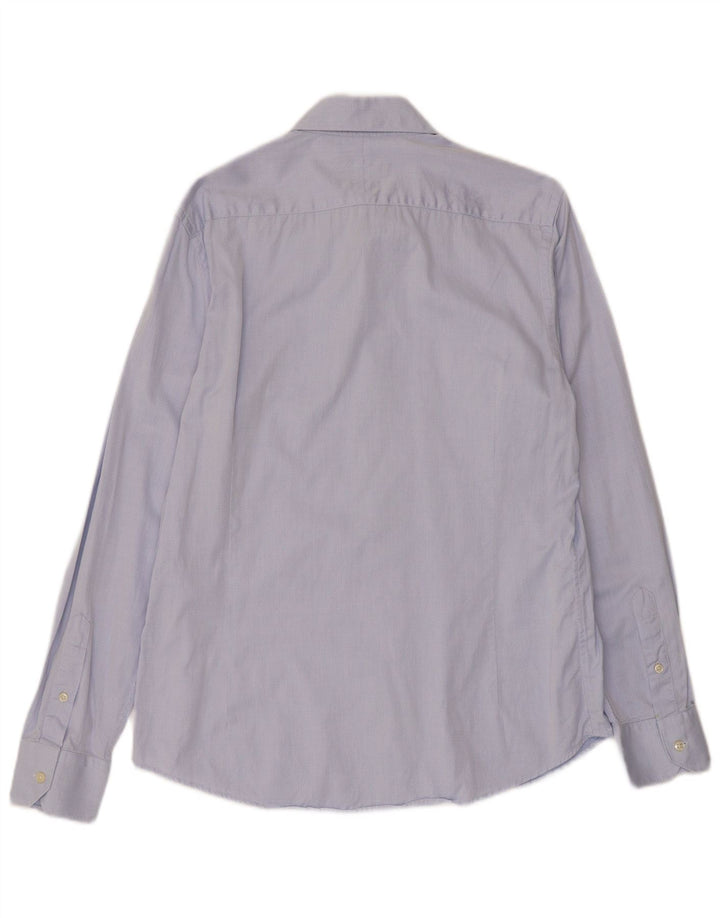 Massimo Dutti Herrenhemd Größe 41 Mittelblau Argyle/Diamant