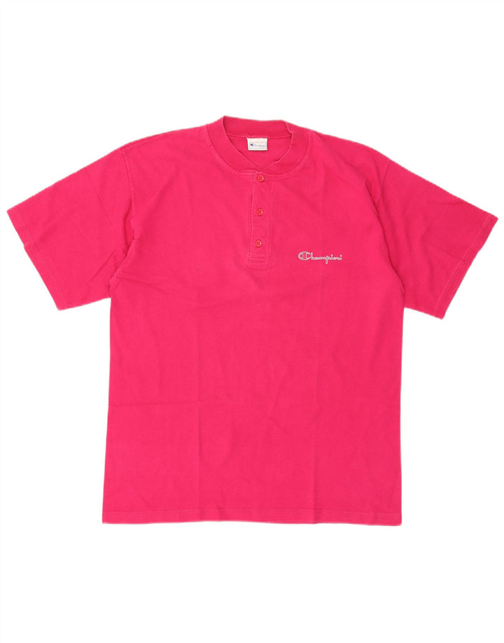 Champion Herren T-Shirt Top Large Rosa Baumwolle
