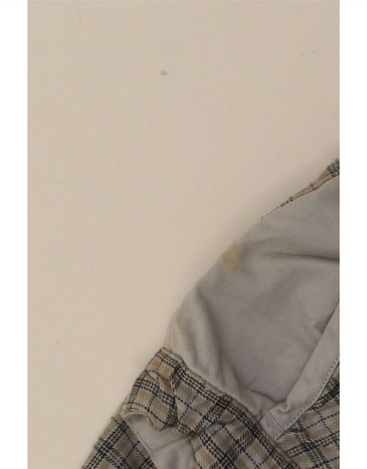 Think Pink Gerade Herren-Chinohose, Größe L, W36, L32, Grau kariert