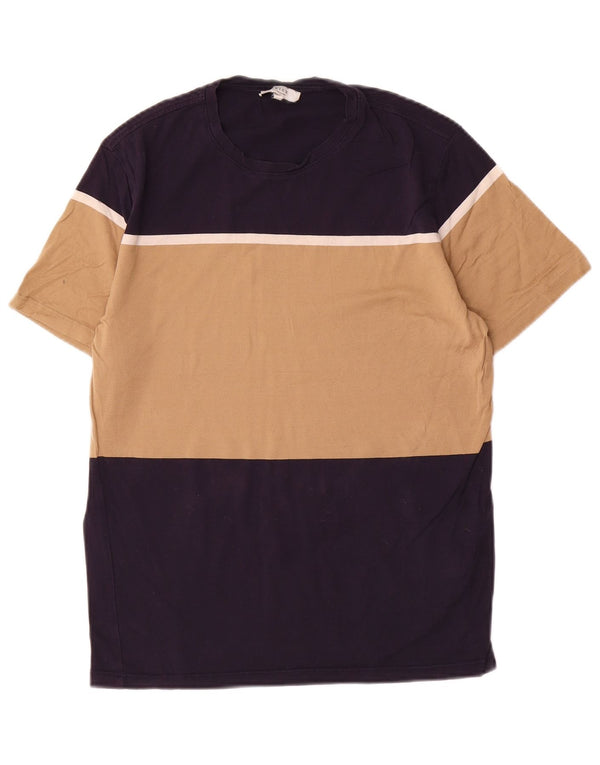 Reiss Herren T-Shirt Top XS Marineblau Farbblock