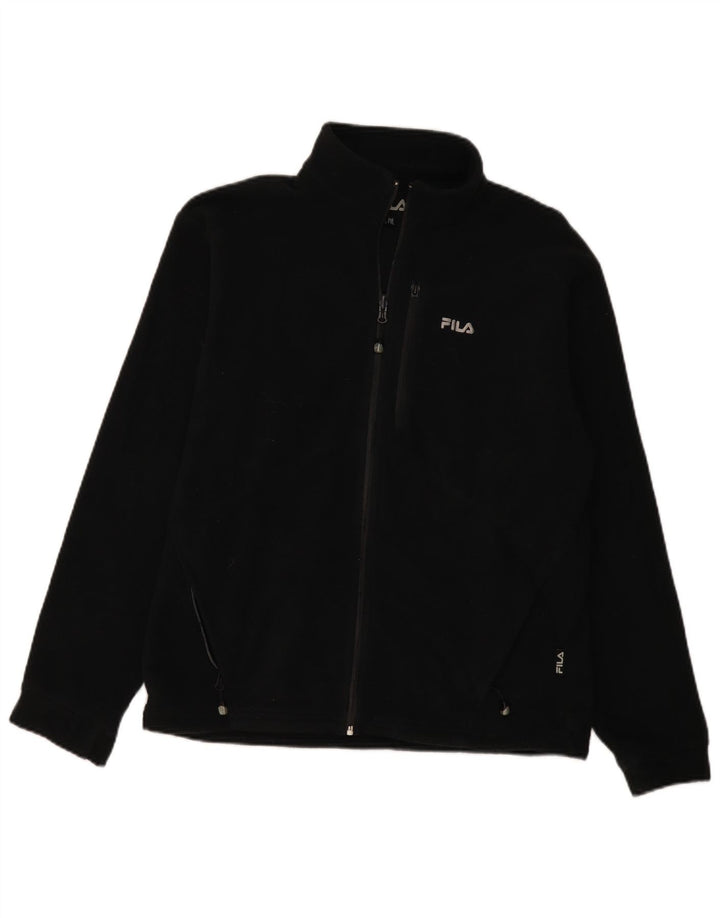 FILA Herren Fleecejacke UK 40 Large Schwarz Polyester