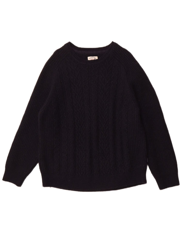 Fat Face Damen-Pullover mit Rundhalsausschnitt, UK 22 3XL, marineblaue Wolle