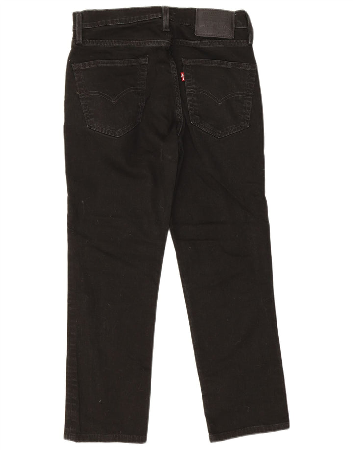 LEVI'S Herren verkürzte gerade Jeans W30 L24 Schwarz
