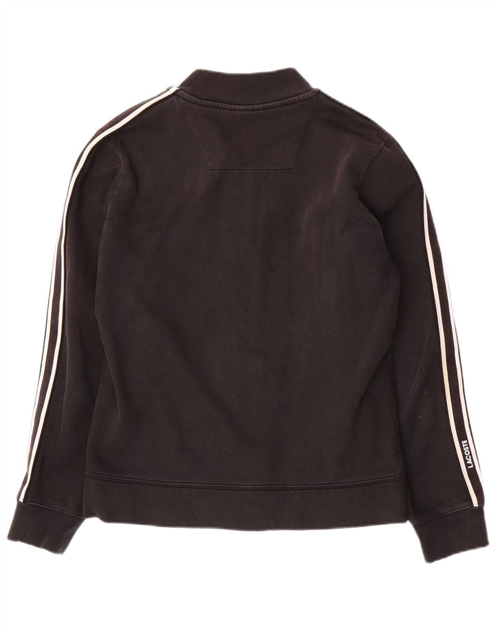 LACOSTE Herren-Trainingsanzug-Oberteil, Jacke, Größe 3, klein, schwarze Baumwolle