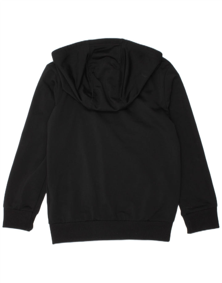 Adidas Jungen Kapuzenpullover mit Reißverschluss, 6–7 Jahre, schwarzes Polyester