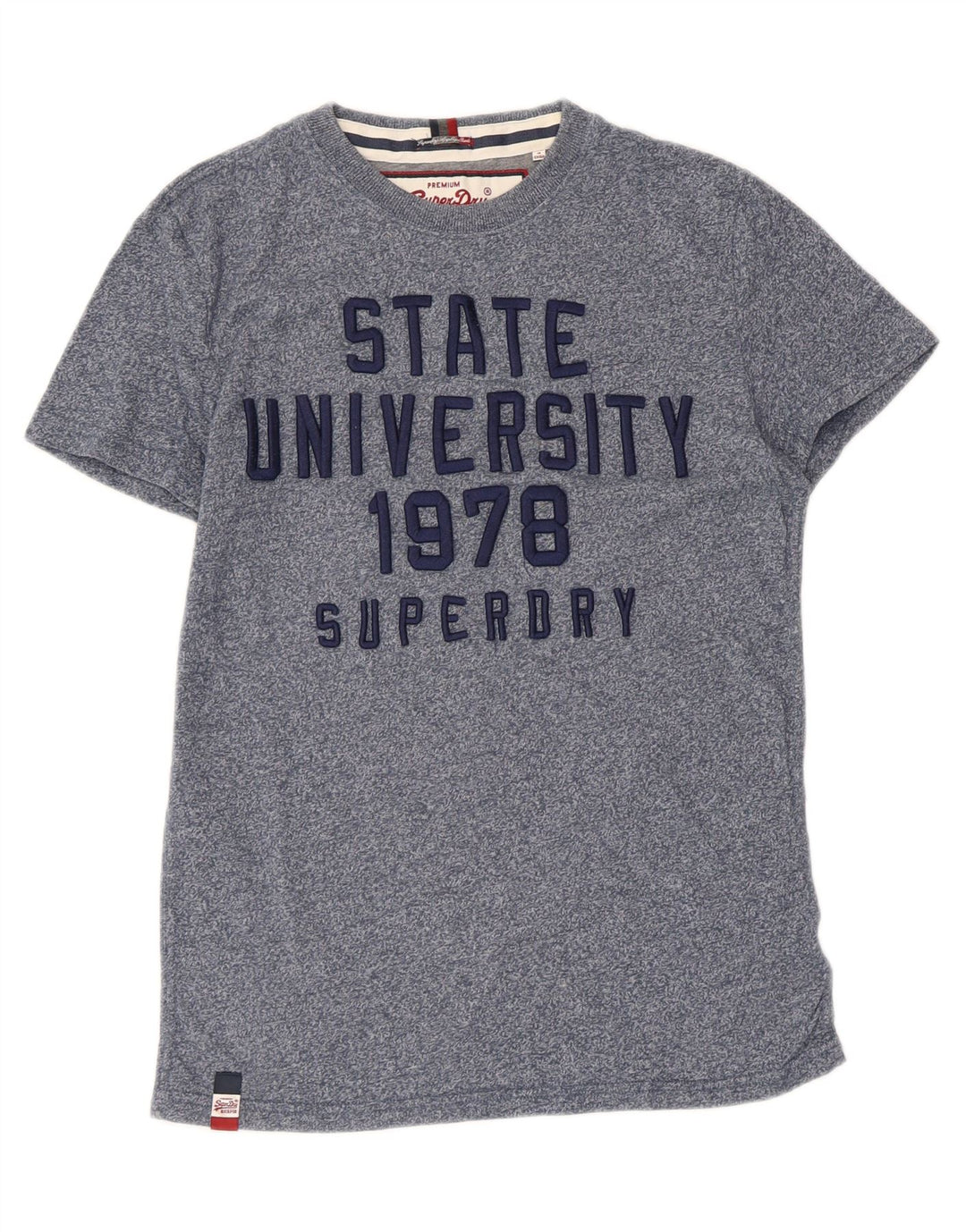 Superdry Herren Grafik-T-Shirt-Oberteil Mittelblau meliert