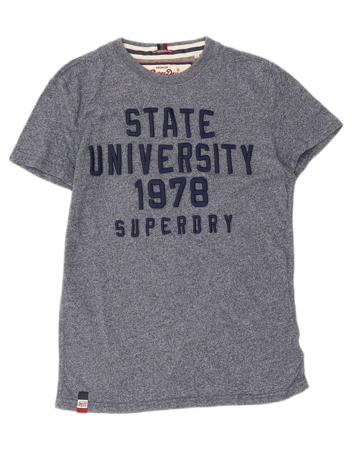 Superdry Herren Grafik-T-Shirt-Oberteil Mittelblau meliert