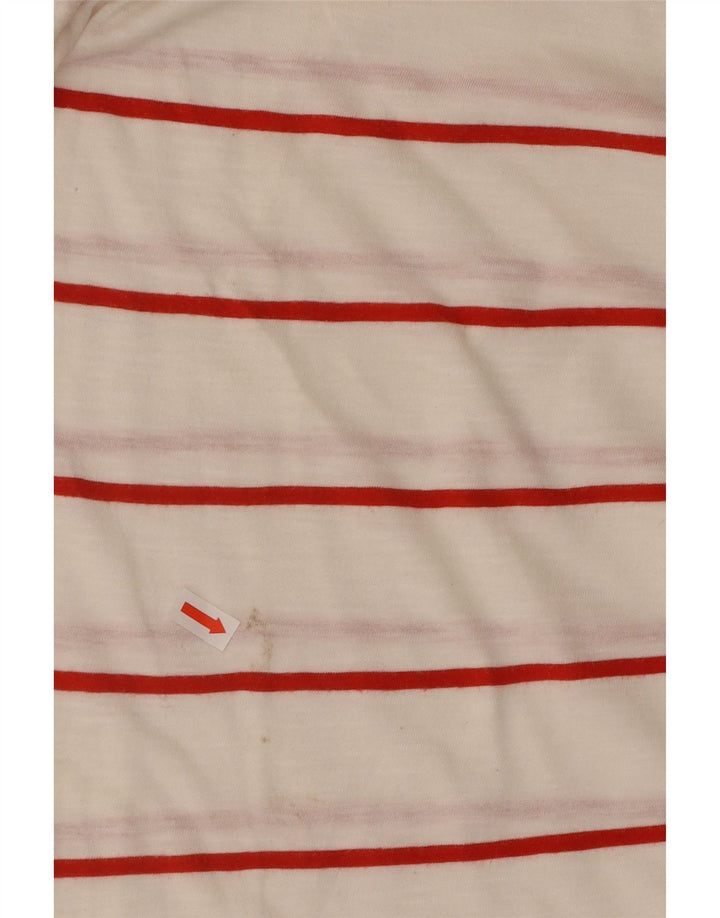 CARRERA Herren-T-Shirt-Oberteil, groß, weiß gestreift, Baumwolle