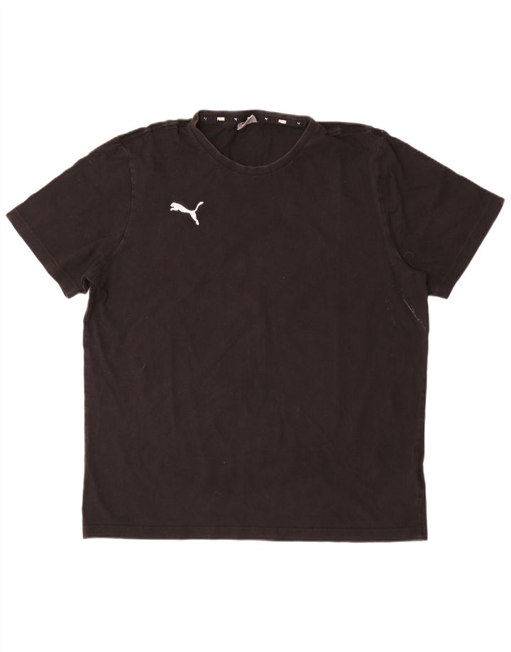 Puma Herren T-Shirt Top XL Schwarz Baumwolle