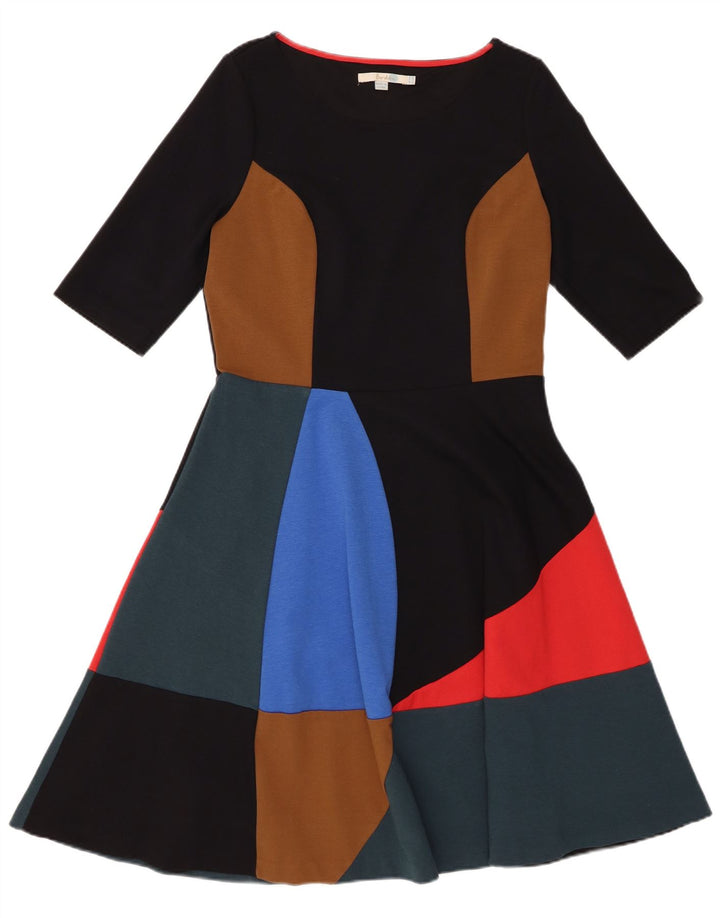 BODEN A-Linien-Kleid für Damen, UK 44, groß, mehrfarbig, Colourblock-Baumwolle