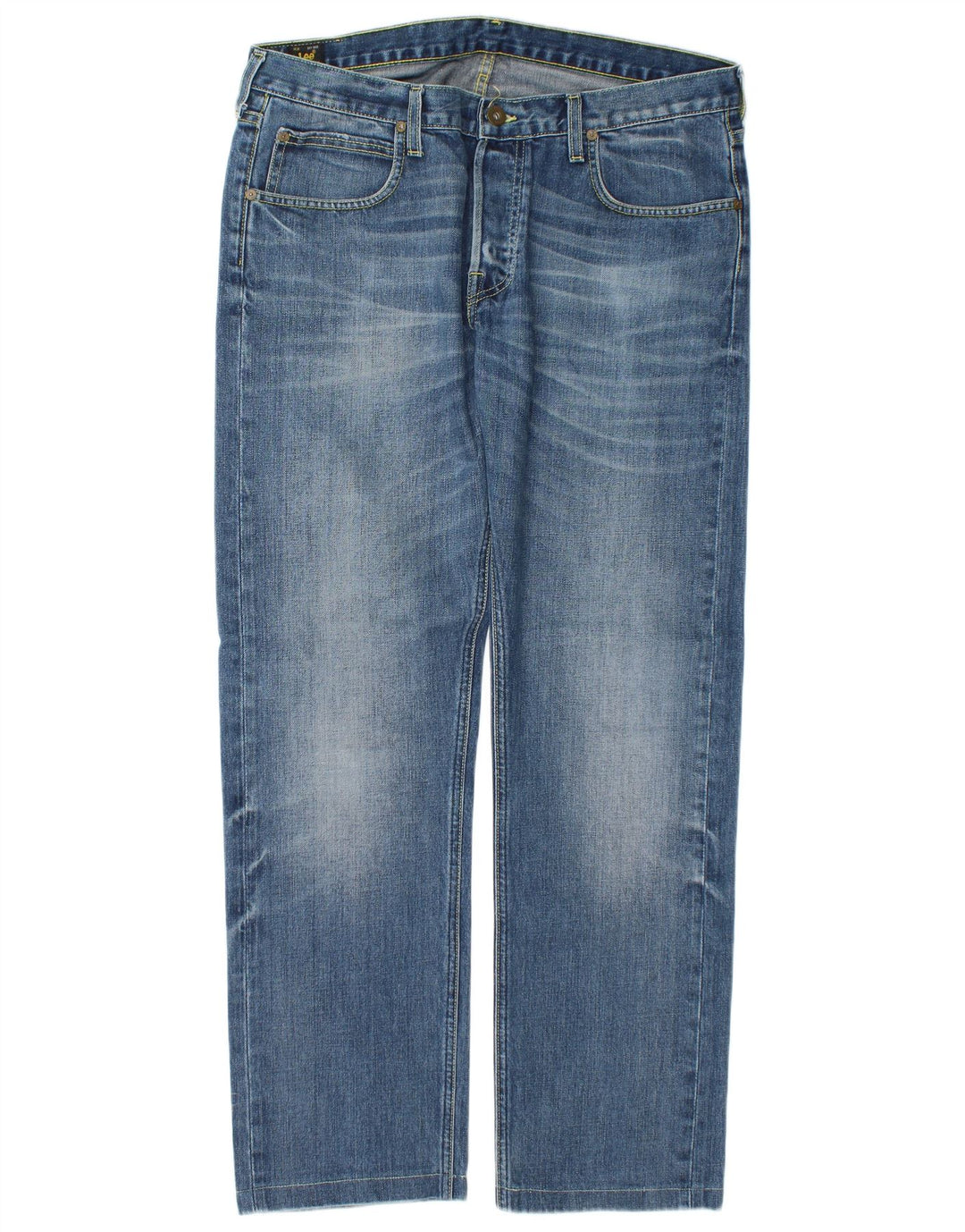 Lee Herren Blake Straight Jeans W34 L30 Blaue Baumwolle