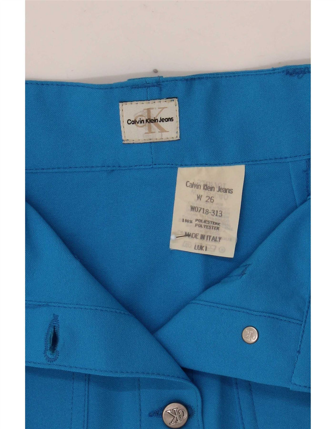 Calvin Klein Damen Minirock W26 Small Blau Polyester