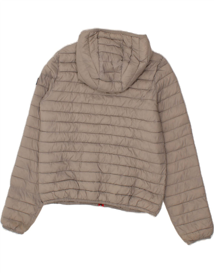 RIFLE Womens Hooded Padded Jacket UK 10 Small Grey Polyamide Vintage Rifle and Second-Hand Rifle from Messina Hembry 