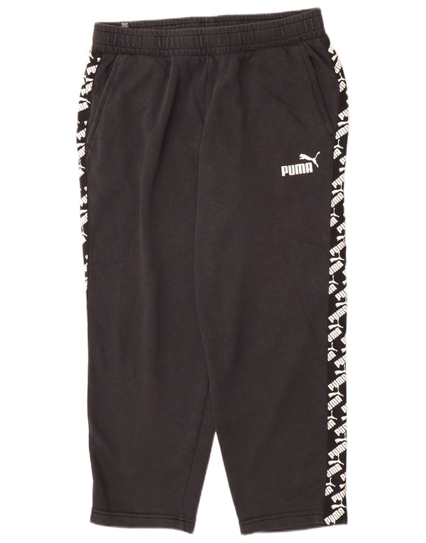 Puma Herren Graphic Crop Trainingsanzug Hose Joggers Large Schwarz