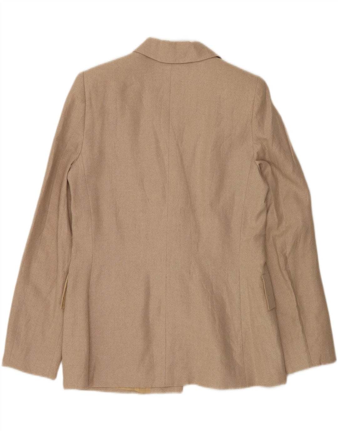 Gai Mattiolo Damen 1-Knopf-Blazerjacke UK 16 Large Beige Leinen