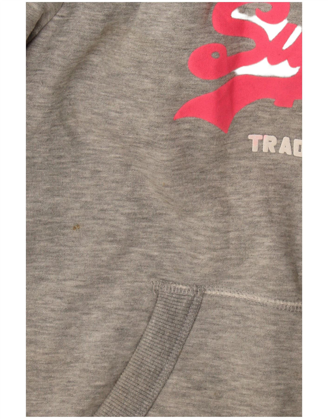 Superdry Damen-Kapuzenpullover mit Grafik, UK 16, Größe L, Grau, Polyester