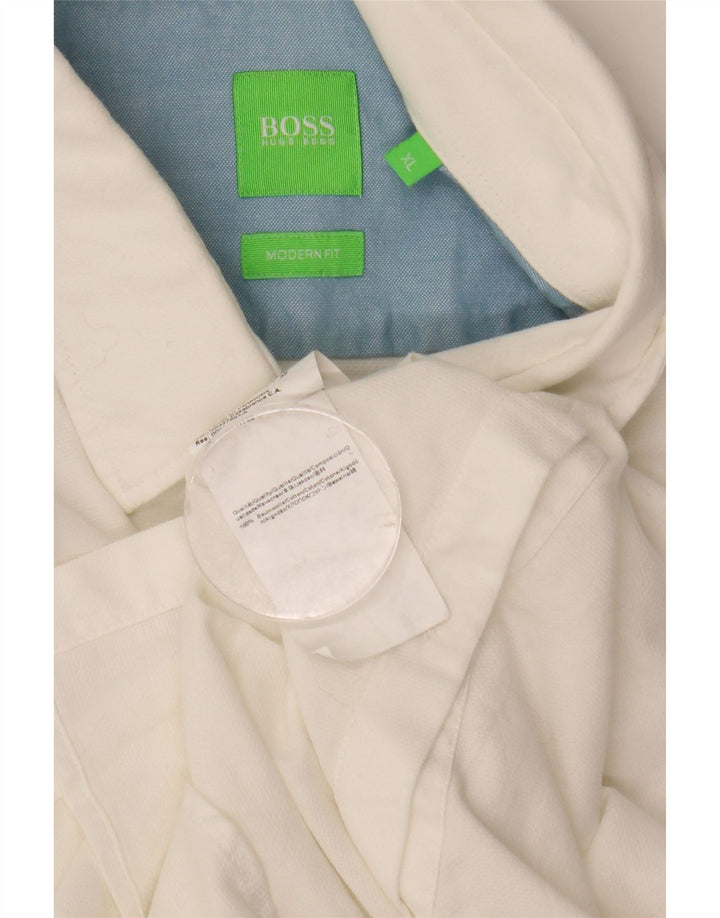 Hugo Boss Herren Modern Fit Hemd XL Weiße Baumwolle