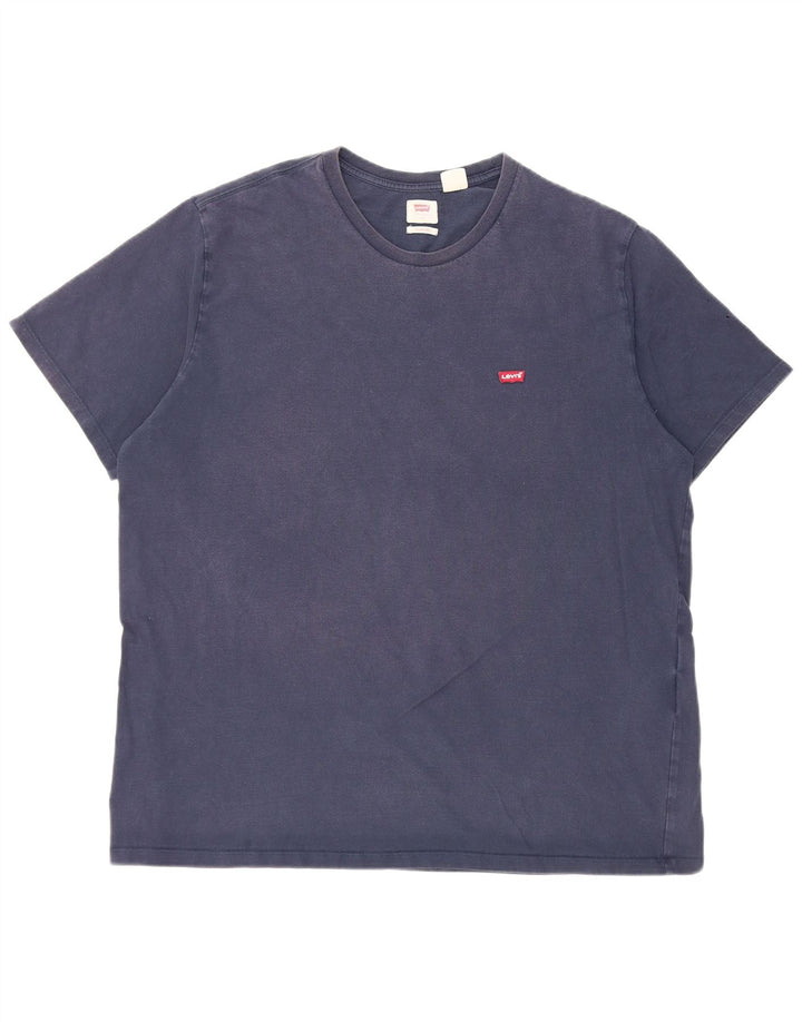 Levi's Herren T-Shirt Top XL Marineblau Baumwolle
