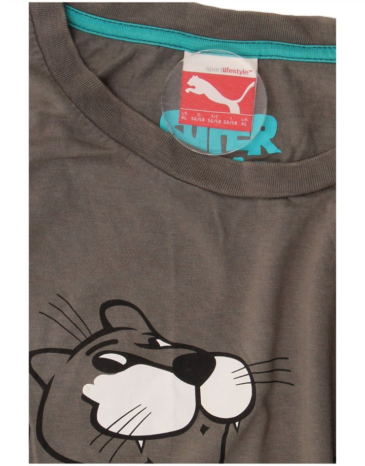 PUMA Herren Grafik T-Shirt Top XL Grau
