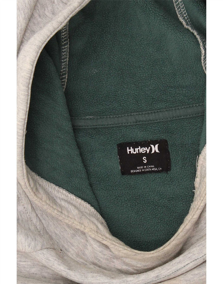 Hurley Damen-Pullover mit übergroßem Kapuzenpullover, Gr. 10, klein, grau gestreift