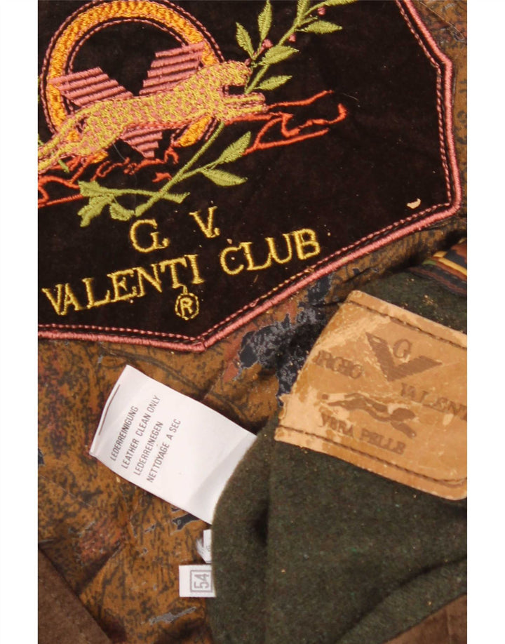 Vintage Herren Wildlederjacke IT 54 XL Braunes Leder
