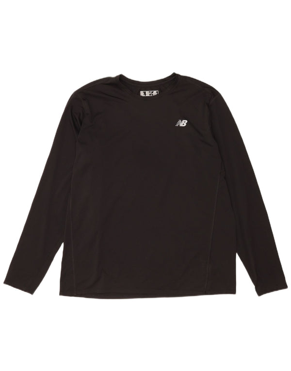 New Balance Herren Top Langarm XL Schwarz Polyester