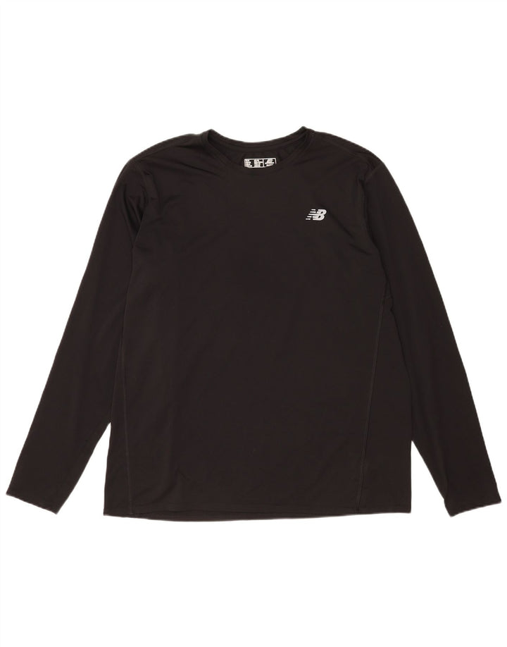 New Balance Herren Top Langarm XL Schwarz Polyester
