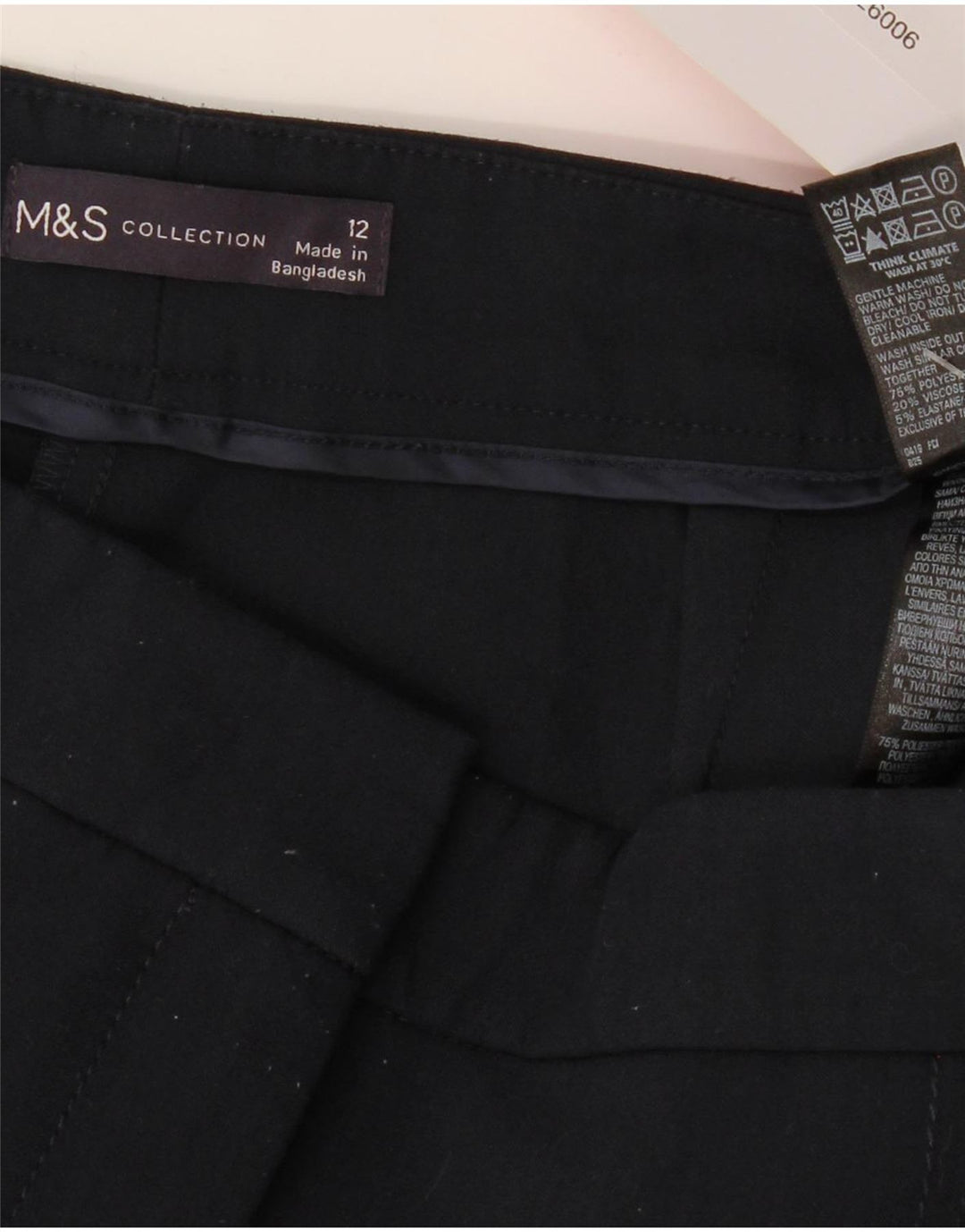 Marks & Spencer Damen Chinohose UK 12 M W32 L27 Marineblau