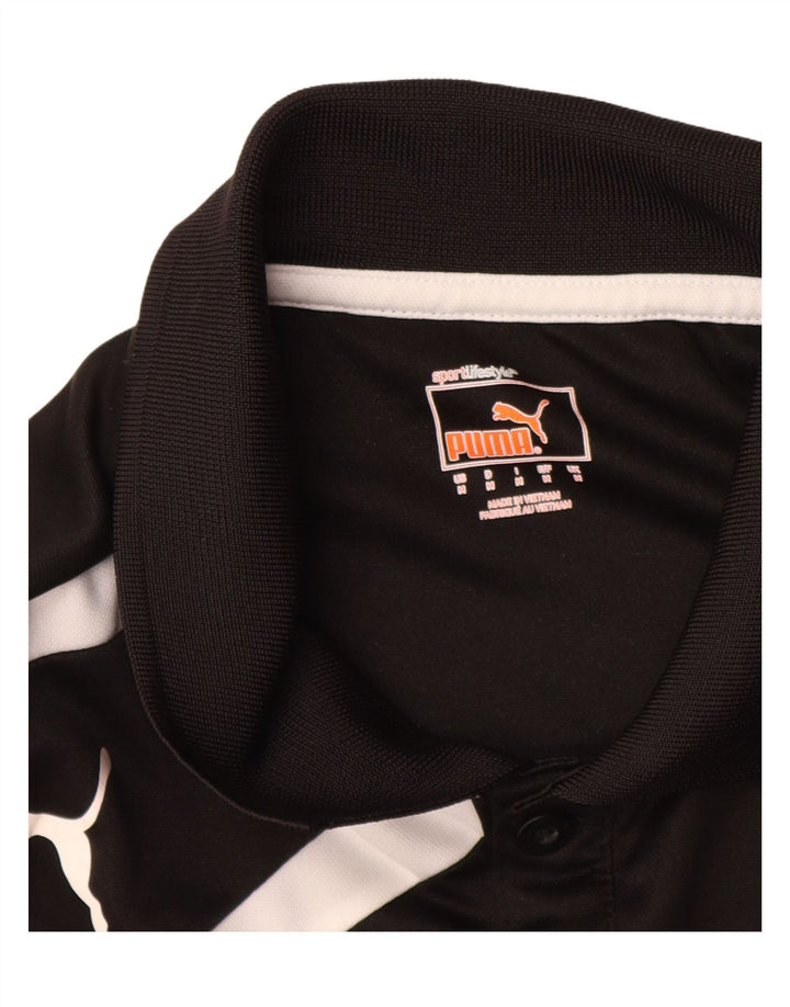 Puma Herren-Poloshirt mit Grafik, mittelgroß, Schwarz, Farbblock