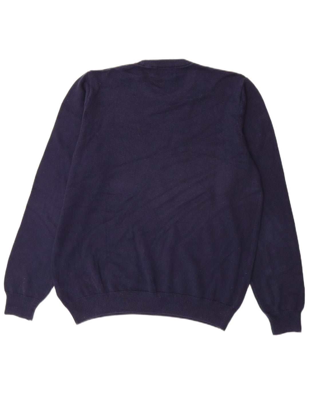 Marks & Spencer Herren-Pullover mit Rundhalsausschnitt, groß, marineblaue Baumwolle