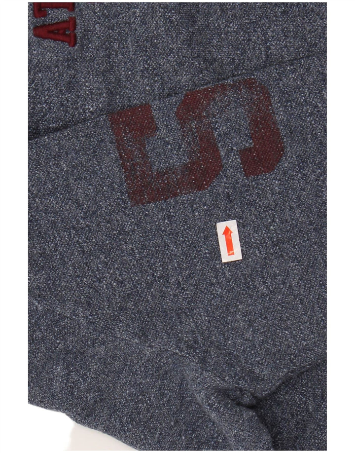 SUPERDRY Herren-Poloshirt mit Grafik, langärmelig, Größe S, Marineblau, Baumwolle