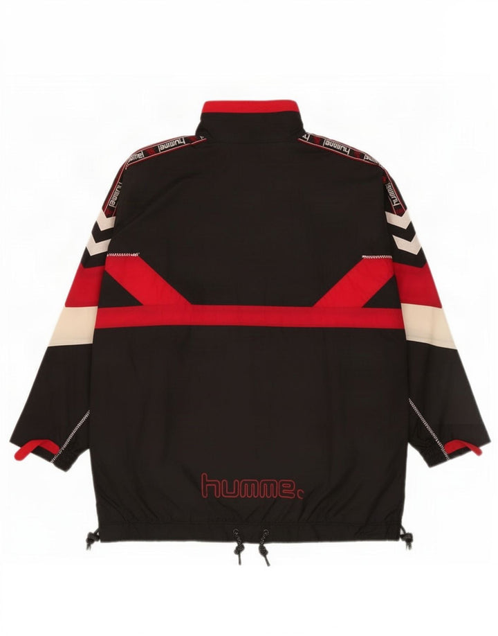 Hummel Herren-Pullover-Trainingsanzug, Top-Jacke, Mittelschwarz, Farbblock-Sport