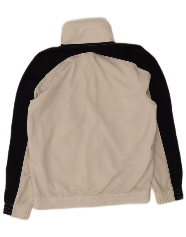 Puma Jungen Grafik-Trainingsanzug-Top-Jacke, 9–10 Jahre, weißes Farbblockdesign
