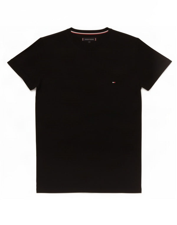 Tommy Hilfiger Herren T-Shirt Top Medium Schwarz Baumwolle