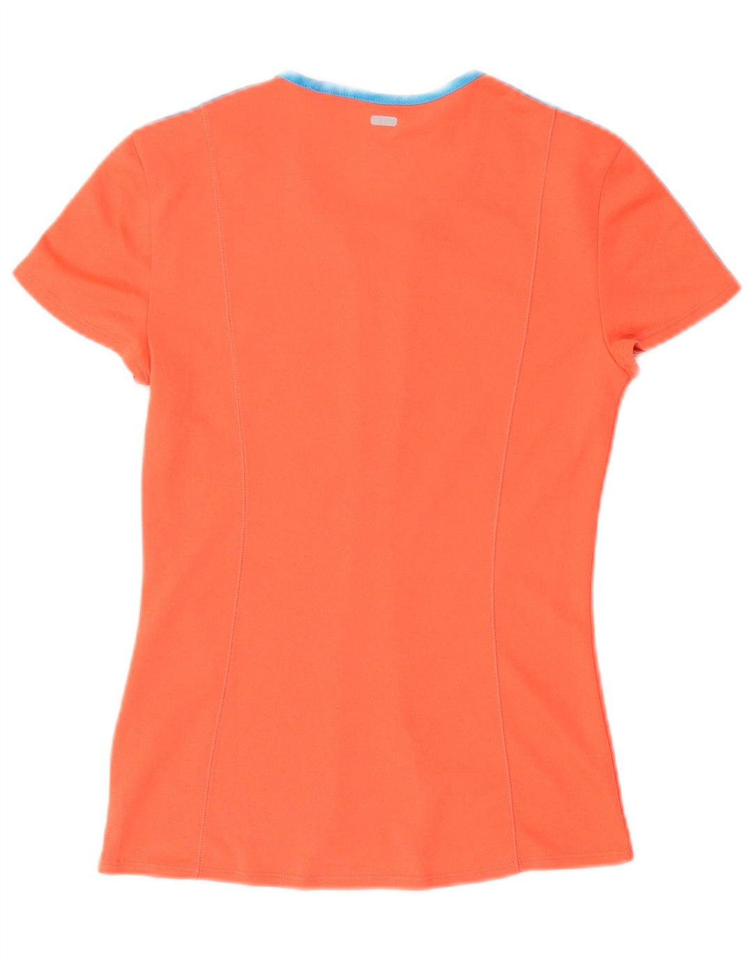 ADIDAS Damen Climalite T-Shirt Top UK 4/6 XS Orange Polyester