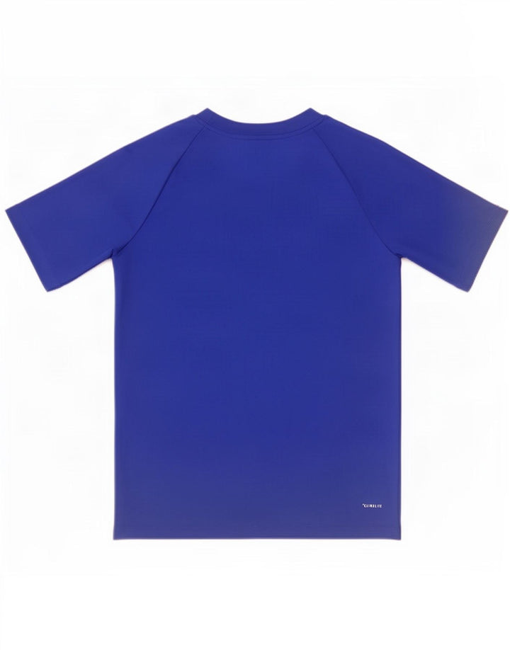 Adidas Jungen Climalite T-Shirt Top 9-10 Jahre Blau Polyester