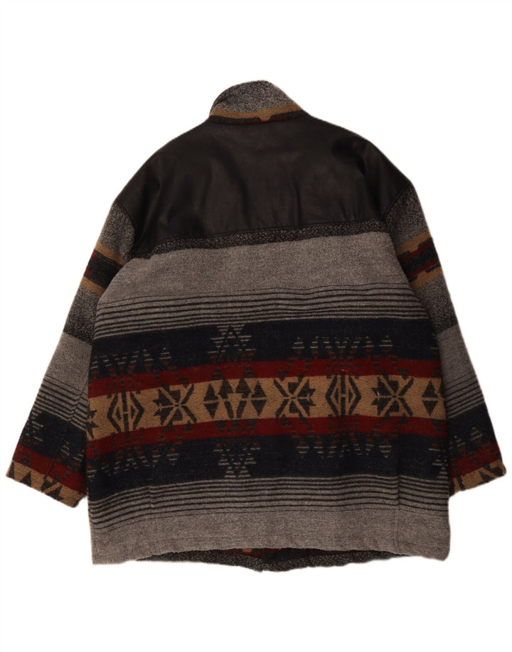 Buster Herren Windjacke IT 58 4XL Grau gestreift aus Acryl