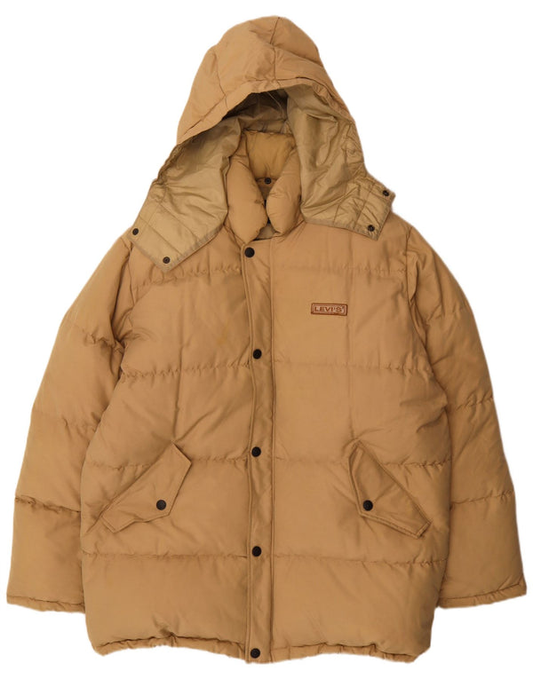 Levi's Herren-Jacke mit Kapuze, gepolstert, UK 40, Größe L, beige, Nylon