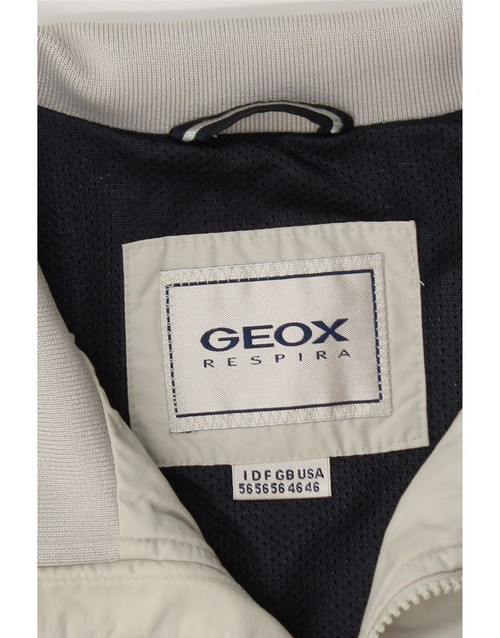 Geox Herren Respira Bomberjacke UK 46 3XL Graue Baumwolle