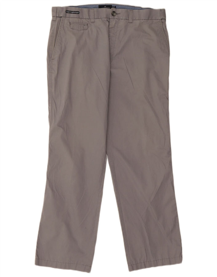 Marks & Spencer Herren Blue Harbour Gerade Chinohose W36 L29 Grau