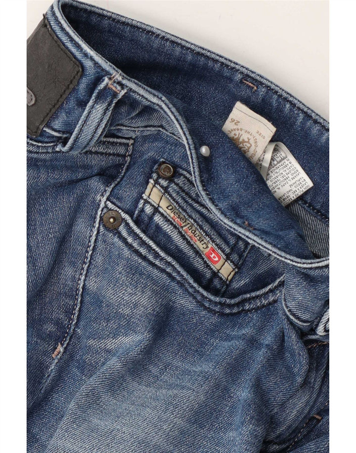 Diesel Damen Schlagjeans W26 L30 Blaue Baumwolle