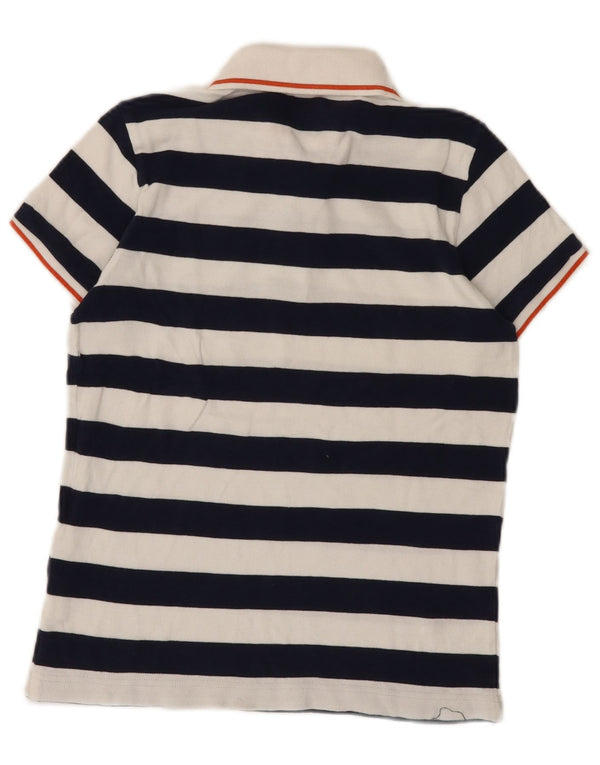 Benetton Poloshirt für Jungen, 10–11 Jahre, XL, marineblau, gestreift, Baumwolle
