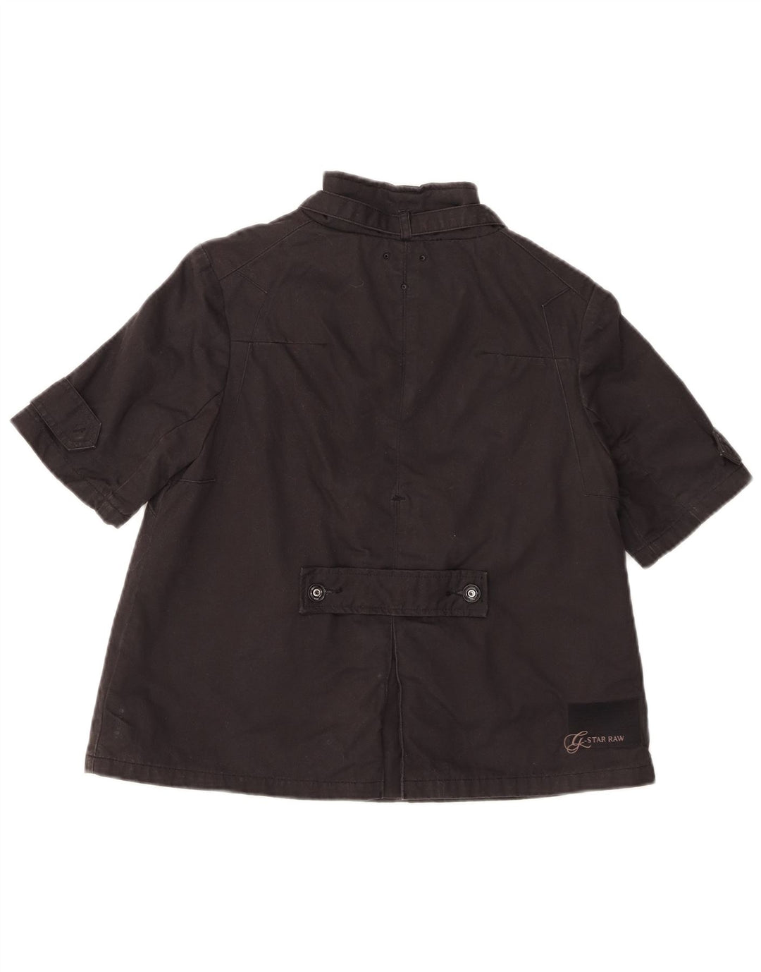 G-Star Damen Kurzarm-Bomberjacke UK 10 Small Schwarz Baumwolle