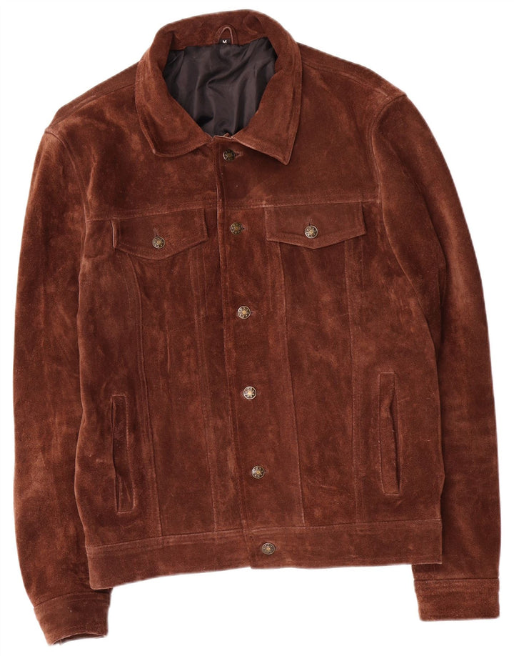 Vintage Herren Wildlederweste UK 38 Mittelbraun