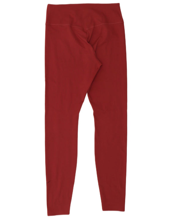 Nike Damen Leggings UK 12 Medium Burgund Polyester