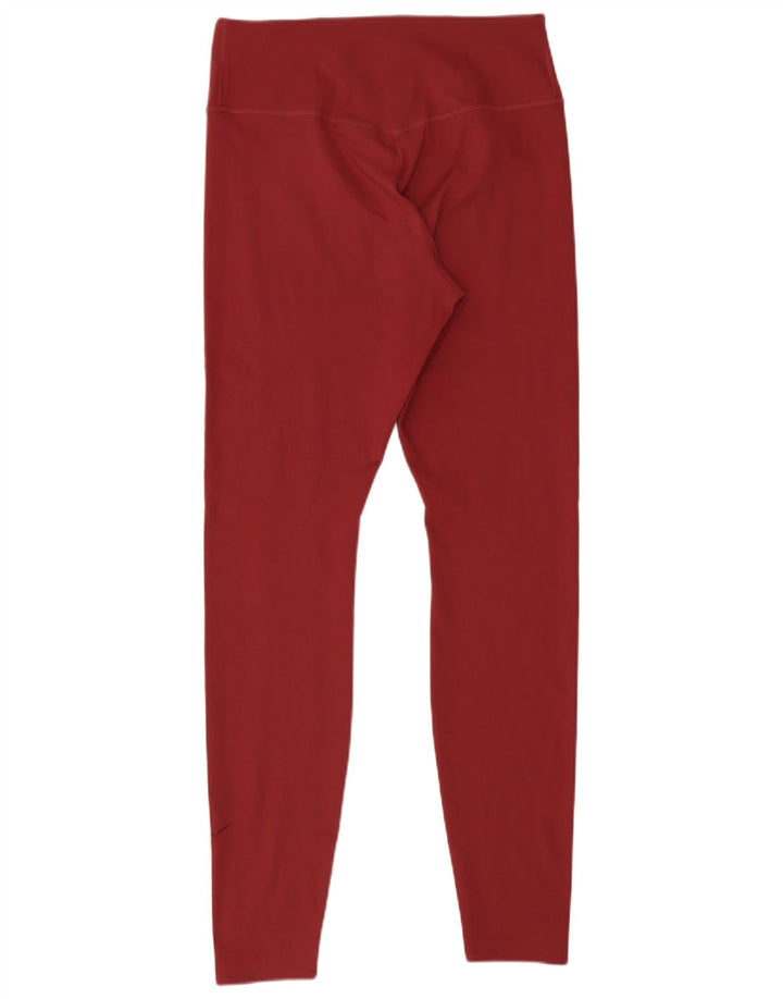 Nike Damen Leggings UK 12 Medium Burgund Polyester