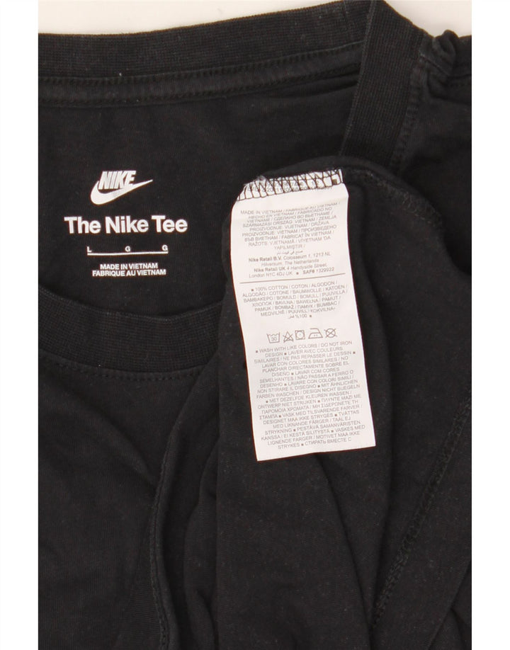 NIKE Herren-T-Shirt mit Grafik, groß, aus schwarzer Baumwolle