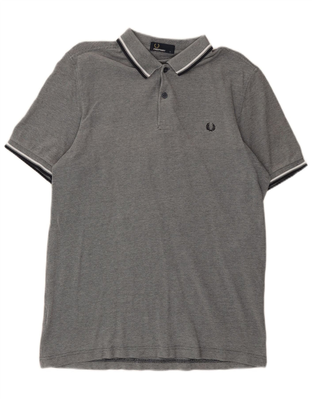 Fred Perry Herren-Poloshirt, große graue Baumwolle