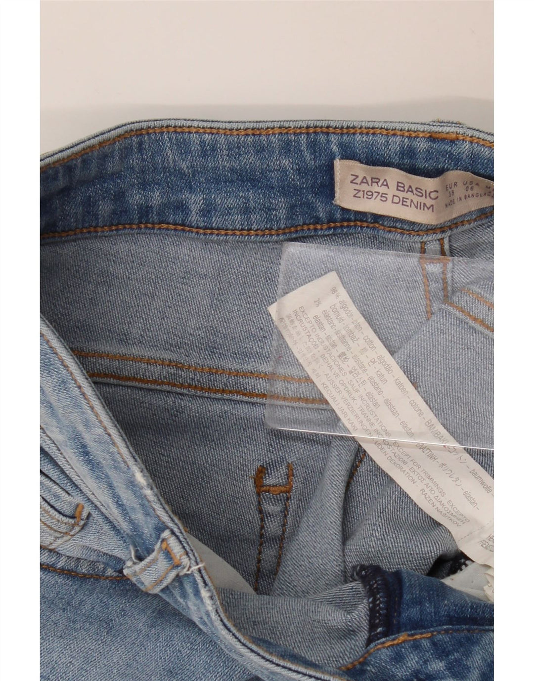 Zara Damen Distressed Skinny Jeans EU 38 Small W28 L27 Blaue Baumwolle