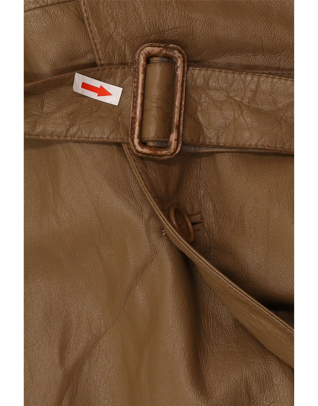 Vintage Herren Leder Trenchcoat IT 46 Kleines braunes Leder